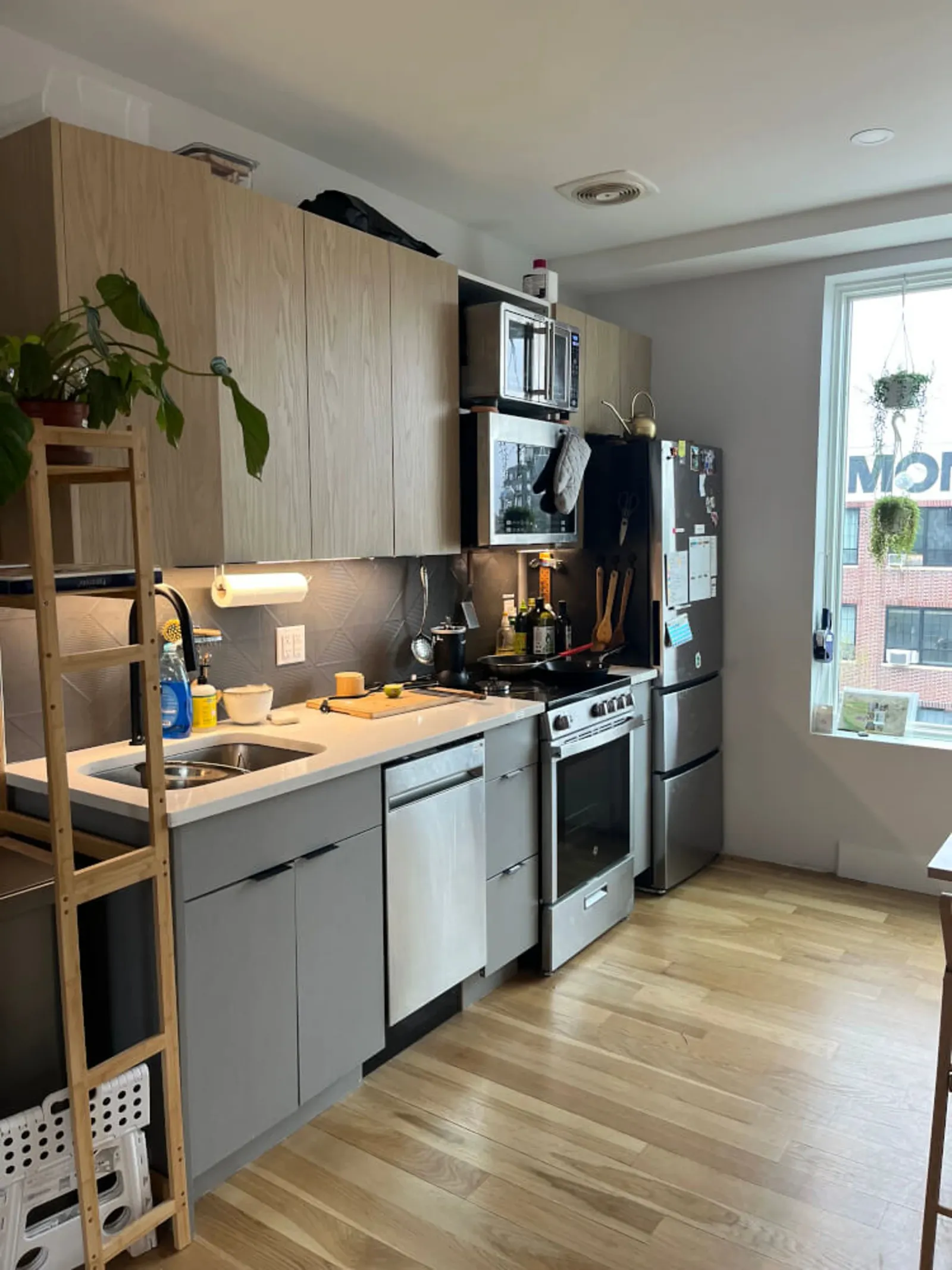 the kitchen