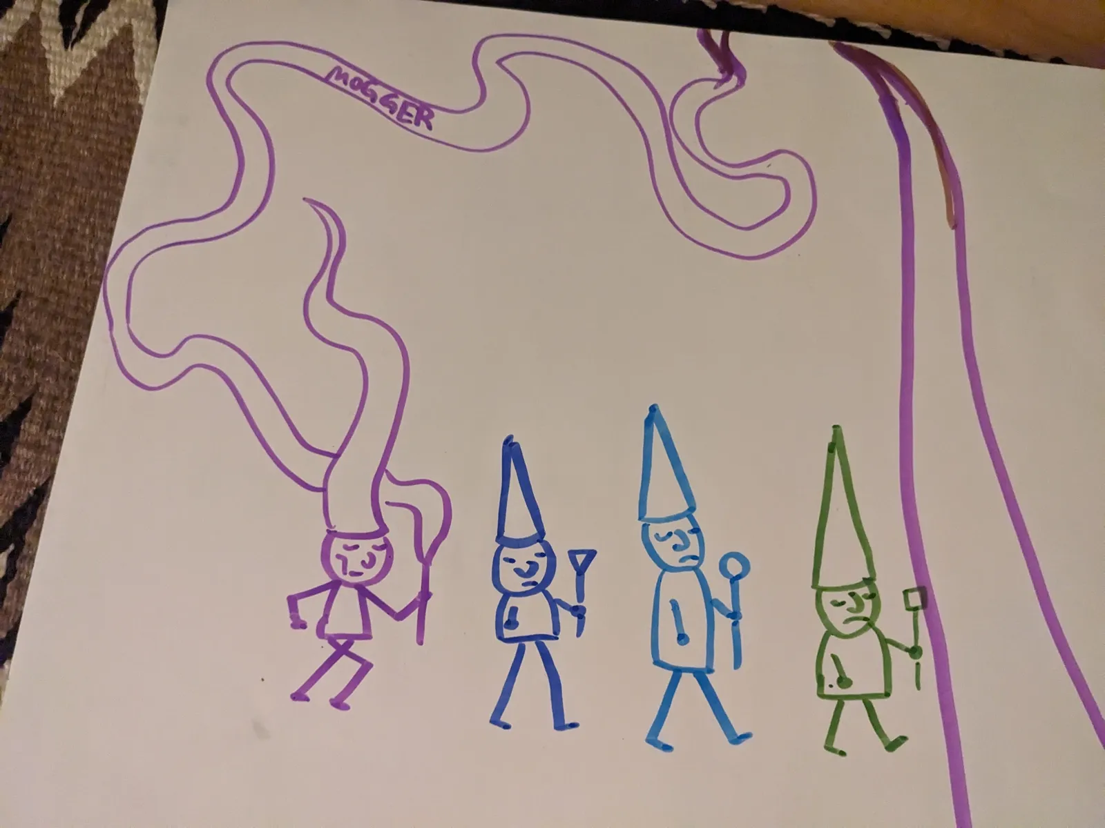 a drawing of a procession
